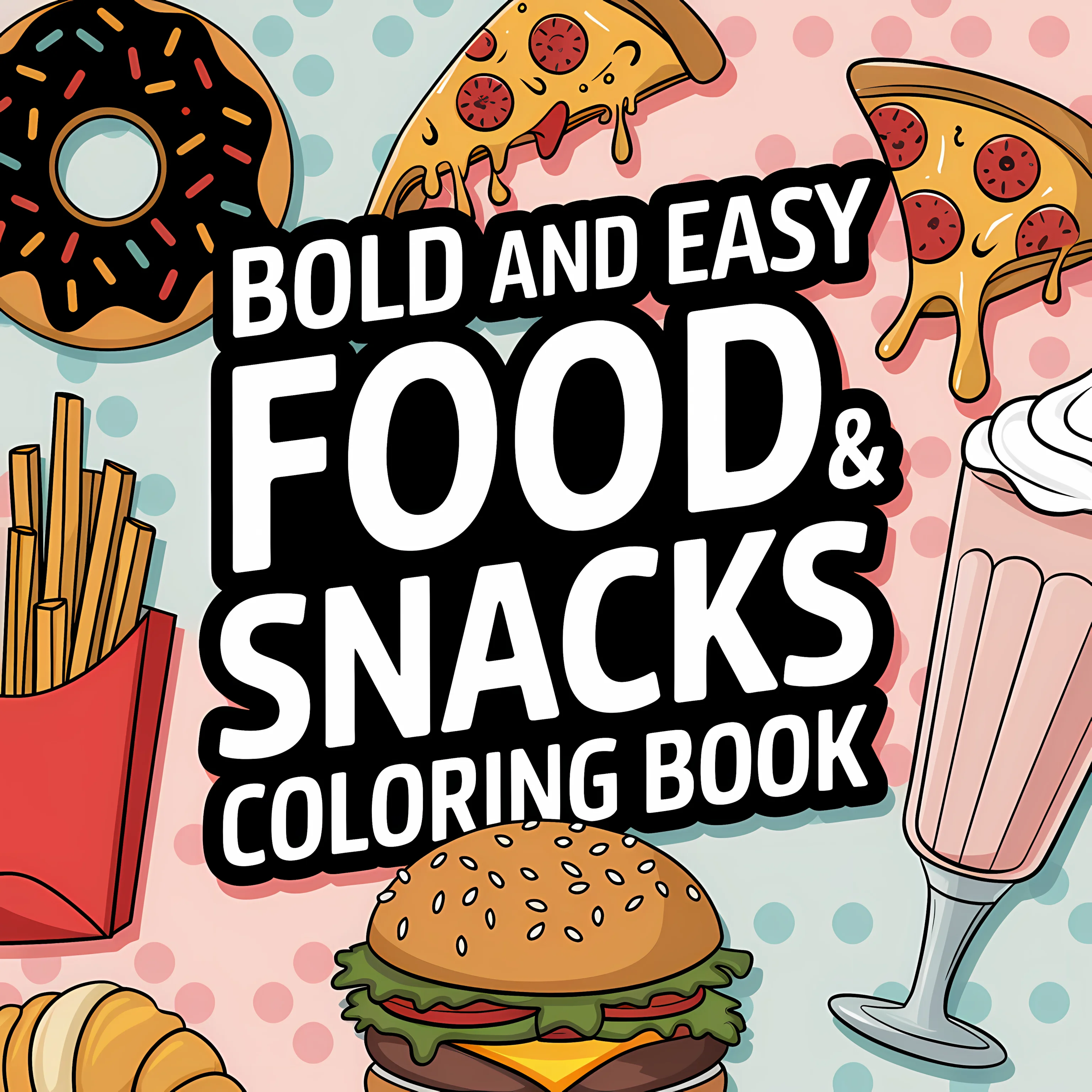 Food Snacks Coloring Book - 성인용 컬러링북, 생일 선물, 개학 용품,