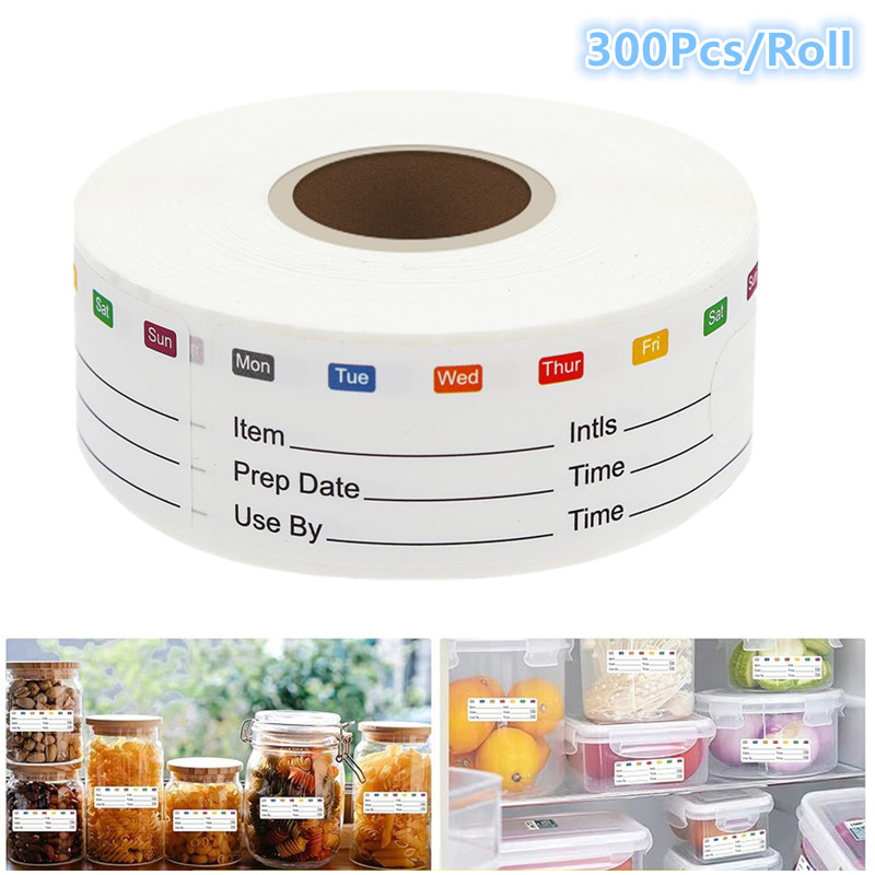 Snacks Food Labels - 300Pcs/Roll 주방 날짜 식품 스티커 라벨