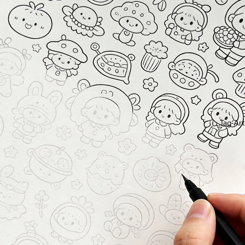 Food Snacks Coloring Book - 불안 해소를 위한 손 그림책, 복사선화앨범,