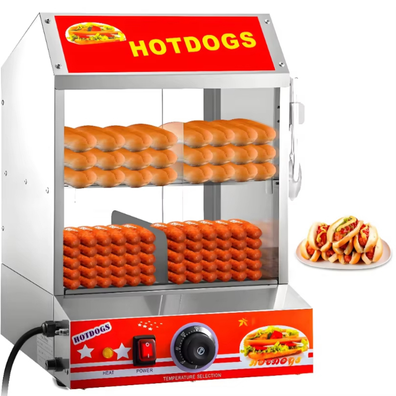 Food Processor Snacks - 상업용 자동 핫도그 빵 보온기 효율적인