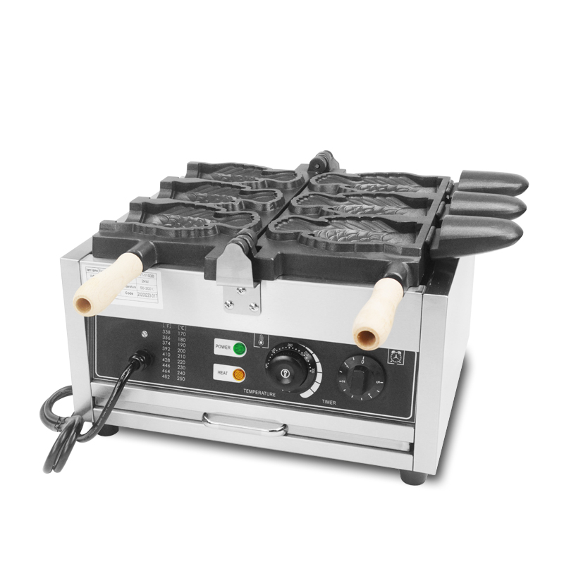 상업 3 개 아이스크림 물고기 모양 케이크 와플 콘 기 - Food Processor Snacks 리뷰 및 가격