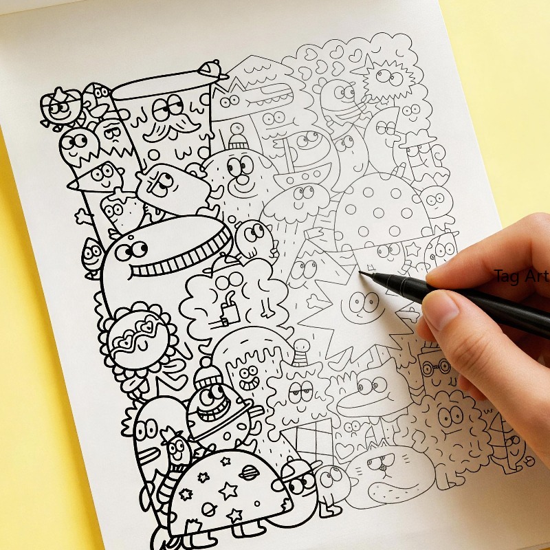 불안 해소를 위한 손 그림책, 복사선화앨범, 공룡/괴물 - Food Snacks Coloring Book 리뷰 및 가격