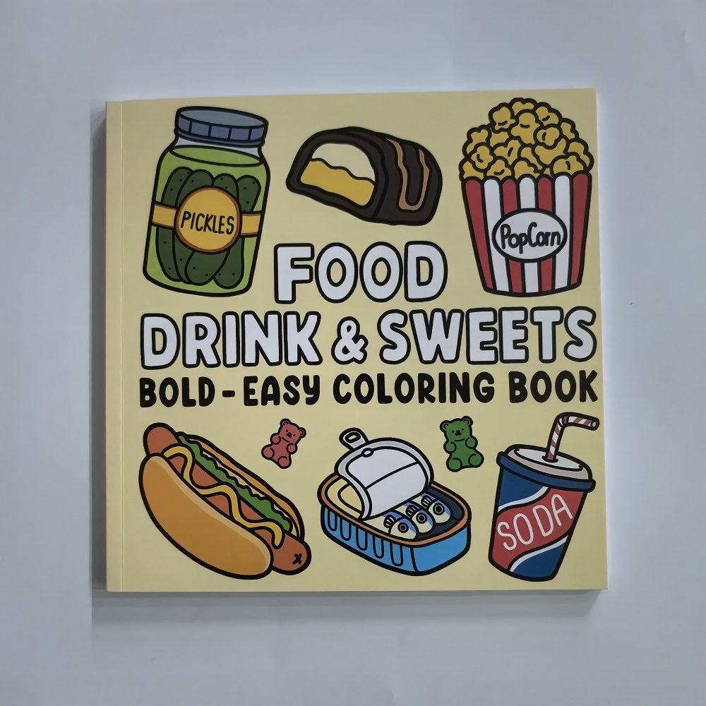 성인과 어린이를 위한 음식, 음료 및 디저트 색칠책,  - Food Snacks Coloring Book 리뷰 및 가격