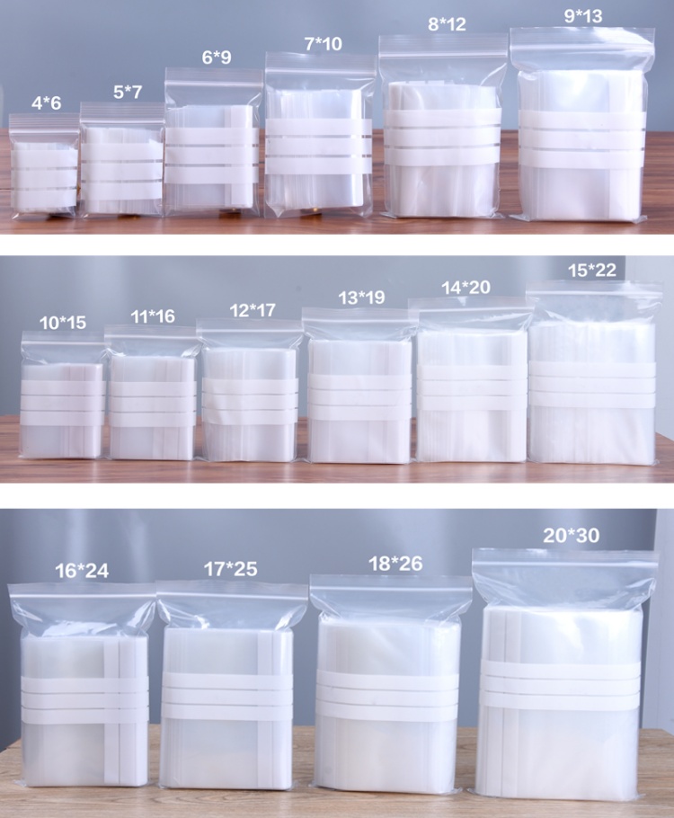200PCS 투명 PE 쓰기 가능 지퍼락 포장 백, 재 - Snacks Food Labels 리뷰 및 가격