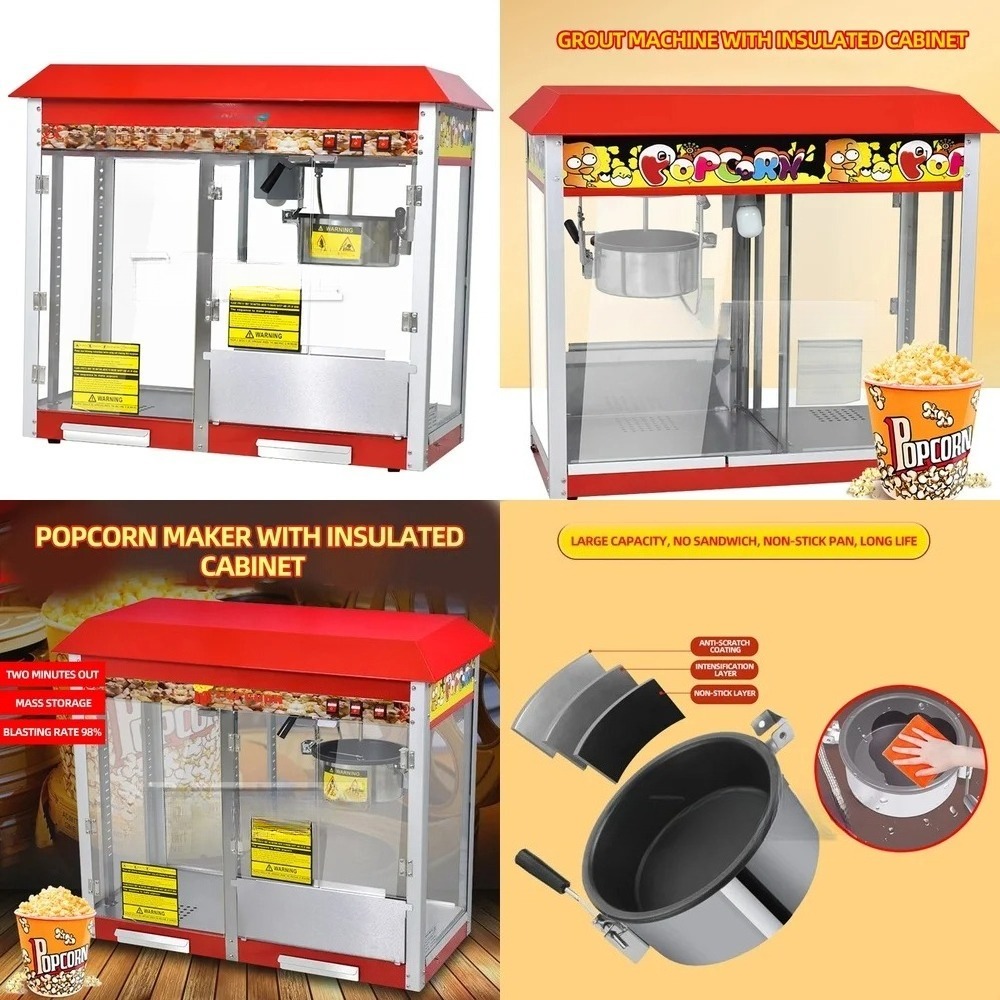상업용 자동 전기 팝콘 제조기, 단열 캐비닛 식품 가공 - Food Processor Snacks 리뷰 및 가격