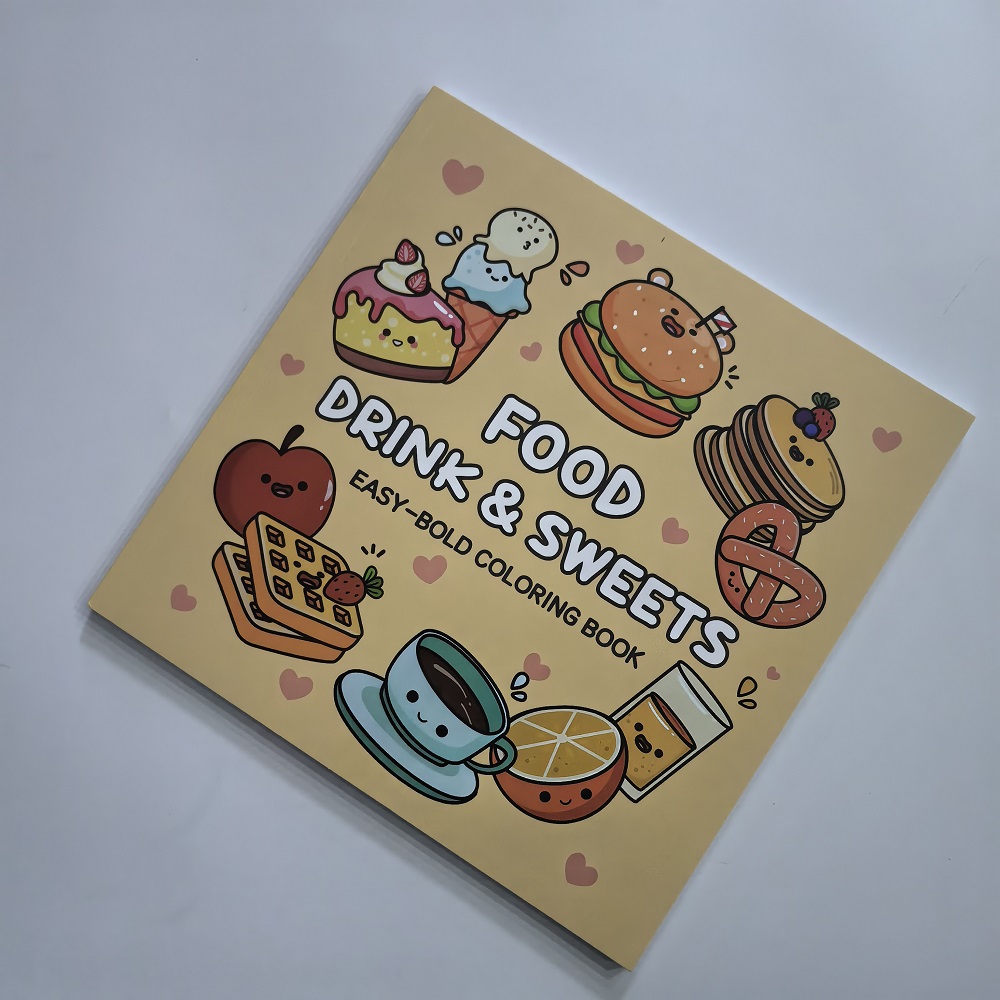 음식, 음료 및 과자 성인을 위한 이지볼드 색칠책 귀여 - Food Snacks Coloring Book 리뷰 및 가격