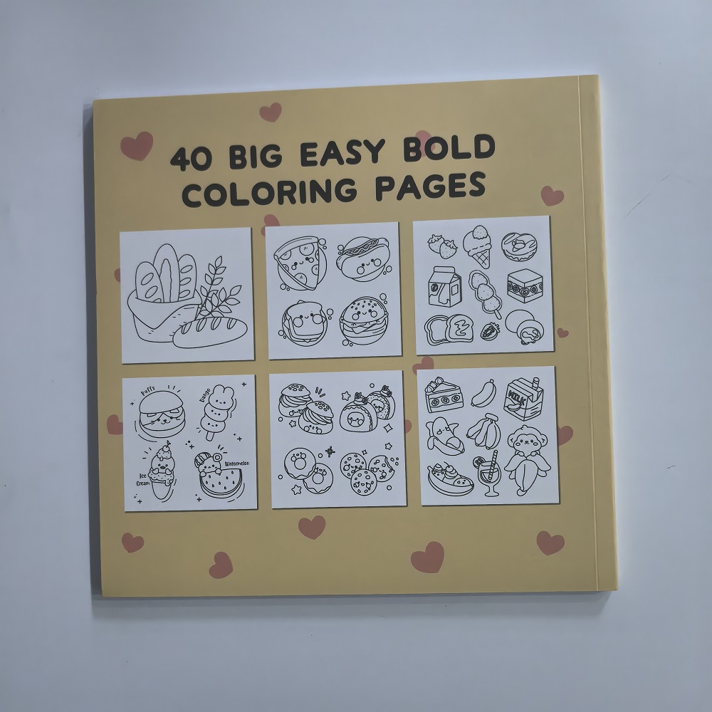 음식, 음료 및 과자 성인을 위한 이지볼드 색칠책 귀여 - Food Snacks Coloring Book 리뷰 및 가격