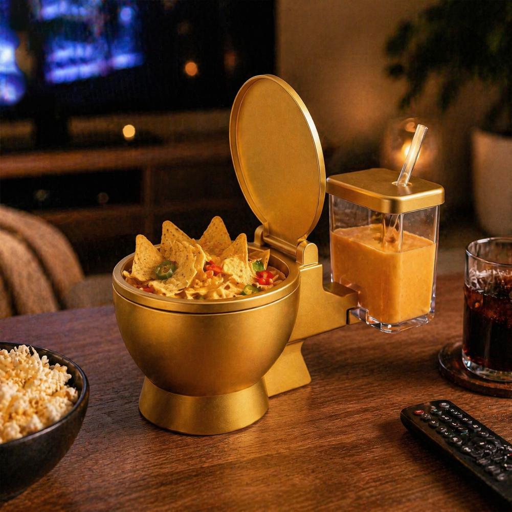 화장실 모양 라면 그릇 세트, 내장형 컵과 빨대 디자인 - Food Snacks Drinks 리뷰 및 가격